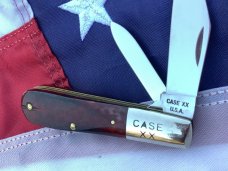1965-1969 Case xx 2 Blade Barlow +Beautiful Red Bone handles -Mdl# 62009 1/2  Read full description