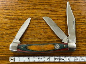 Cut 3-Blade Stockman w/Pakkawood Scales