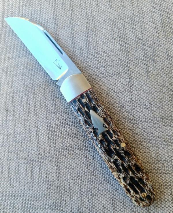 K'roo Stout Wharnie  Sleeveboard jigged Exotic Whale Bone..3.75"..filework...liners..coa..slip 