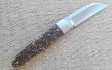 K'roo Stout Wharnie  Sleeveboard jigged Exotic Whale Bone..3.75"..filework...liners..coa..slip 