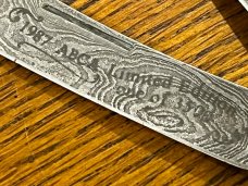Parker Edwards Ltd Ed 1987 ABCA Damascus 2-Blade Folding Knife w/Smooth Bone Scales SN#L1050