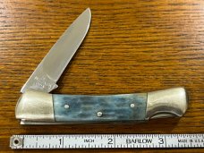 Tak Fukuta Bench Made Lockback Knife w/Smooth Bone Scales Japan