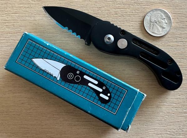 Dalton California Special Clone Switchblade Knife, Black Blade, Unused 
