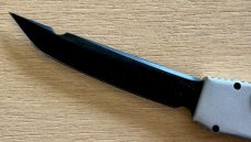 Microtech Halo 3 Clone Out The Front (OTF) Switchblade Knife, Gray Handle, Unused 