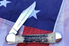 Case xx 1997 First Production Run Copperlock (MDL# 51549L) Knife w/ Midnight Stag Handles -NOS