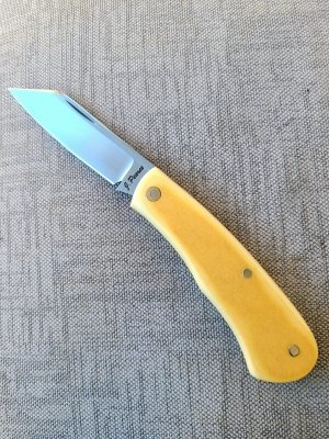 Jeff Pearce Ivory Westinghouse Shadow Native..Magnacut super steel...4" closed..coa.pouch