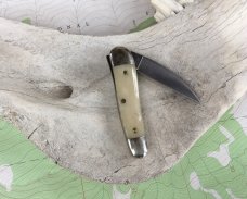 Great Eastern Cutlery Tidioute 190120 Little Rattler Smooth White Bone with Button NEW