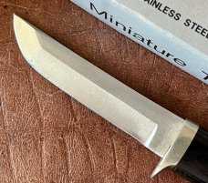 Vintage Gutmann Miniature Tanto Fixed Blade Knife, Japan, Original Box & Sheath, Unused 