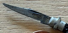 Antique Miniature Folding Stiletto Knife, Germany, Imitation Stag Handle, Tiny Mini Fob