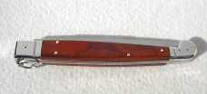 NEW AGA CAMPOLIN 12" ITALIAN SICILIANO SANTOS MAHOGANY WOOD 4 MLIMETER BLADE, NICKEL SILVER BOLSTER