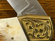 Parker-IMAI K-139 Ltd Ed Hyperion Lockback Knife w/Bone Scales & Engraved Bolsters SN#145 Japan