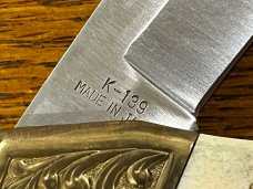 Parker-IMAI K-139 Ltd Ed Hyperion Lockback Knife w/Bone Scales & Engraved Bolsters SN#145 Japan
