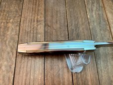 Queen Master Cutler Collection Gunstock Jigged Brown Bone Stainless Steel Blades 1979