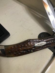 Case XX 6165 green bone folding hunter 