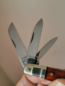 Tree Brand Boker 6 blade Congress  w/ waterfall or “step bolsters, Nice handle