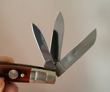 Tree Brand Boker 6 blade Congress  w/ waterfall or “step bolsters, Nice handle