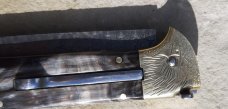 13" Double Eagle Picklock Switchblade. Damascus Blade and Buffalo horn handles.