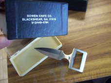Bowen Knife U.S.A. Belt Buckle Push Dagger UNUSED W/2 Belts 40 & 44