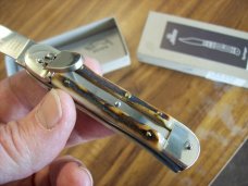 Hubertus Knife Solingen, Germany Small 08 Genuine  Stag/Antler  5 3/4 " Open Lillyput NIB