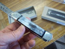 Hubertus Knife Solingen, Germany Large Size 11 Brazilian Horn Spear Point UNUSEDNIB