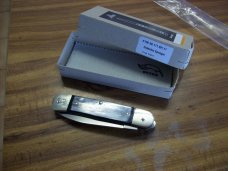 Hubertus Knife Solingen, Germany Large Size 11 Brazilian Horn Spear Point UNUSEDNIB