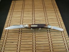 SCHRADE OLD TIMER 858 LUMBERJACK LARGE OLDER HIGH CARBON STEEL POCKET KNIFE W/BOX, SHEATH & PAPERS 