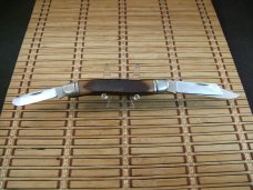 SCHRADE OLD TIMER 858 LUMBERJACK LARGE OLDER HIGH CARBON STEEL POCKET KNIFE W/BOX, SHEATH & PAPERS 