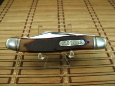 SCHRADE OLD TIMER 858 LUMBERJACK LARGE OLDER HIGH CARBON STEEL POCKET KNIFE W/BOX, SHEATH & PAPERS 