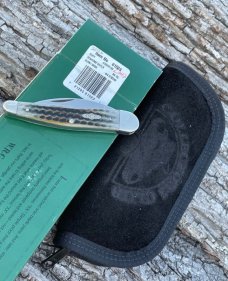 CASE XX ** 2002 CCC BURNT MOSS SEAHORSE WHITTLER IN ZIP UP POUCH
