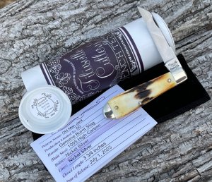 TITUSVILLE CUTLERY  GENUINE BURNT STAG 1095 CARBON OLD MAN JACK ONLY 50 PRODUCED