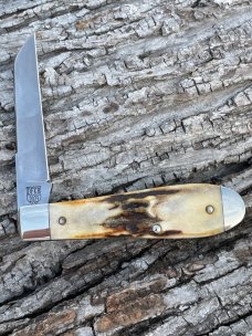 TITUSVILLE CUTLERY ** GENUINE BURNT STAG 1095 CARBON OLD MAN JACK ONLY 50 PRODUCED
