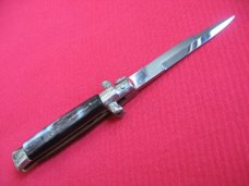 Vintage Italian 1950's Small 14 cm. Picklock Stiletto Horn Switchblade 