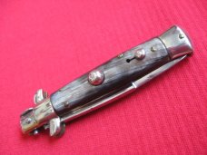 Vintage Italian 1950's Small 14 cm. Picklock Stiletto Horn Switchblade 