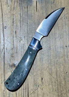 Rosecraft Blades Modern Traditional Clinch River Swayback w/ Grey bone scales and Wharncliffe blade