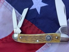 J A Henckels 3 Blade Whittler (HK-7-FLIV) Knife w/ Great Fossil Ivory Handles! - NOS