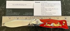 Unique Russian Prison Knife (RPK) Switchblade, Hand Painted Pin Up Girl Handle, Used 