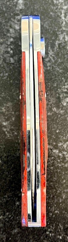 Unique Russian Prison Knife (RPK) Switchblade, Hand Painted Pin Up Girl Handle, Used 