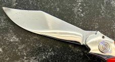Unique Russian Prison Knife (RPK) Switchblade, Hand Painted Pin Up Girl Handle, Used 