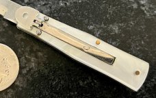 Rare Miniature Bonsa Lever Lock Switchblade Knife, Germany, 4.75 Inch, Used