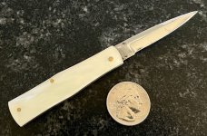 Rare Miniature Bonsa Lever Lock Switchblade Knife, Germany, 4.75 Inch, Used