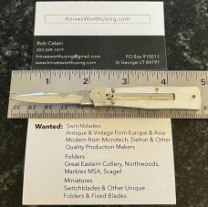Rare Miniature Bonsa Lever Lock Switchblade Knife, Germany, 4.75 Inch, Used