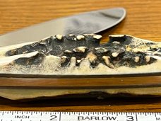 Parker-Brothers K115 Single-Blade Lockback Knife w/Jigged & Gnarly Stag Scales