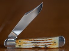 Case Copperlock Burnt White Jigged Bone 1997 61549L #2231 LTC