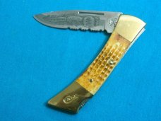 CASE XX USA 59 L SS HERITAGE JIGGED BONE SERRATED FOLDING HUNTER POCKET KNIFE KNIVES SHEATH OLD