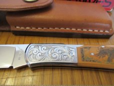 Al-Mar Eagle with Valade Engraved & Schultz Scrimshaw 1982 to 1983       