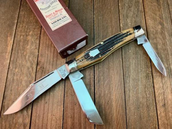 Schatt and Morgan Reverse Gunstock Stockman Winterbottom Bone 1993 Schatt and Morgan Reverse Gunstock Stockman Winterbottom Bone 1993