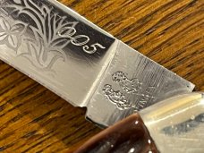 Fight'n Rooster Frank Buster Ltd Ed "Honky Tonk" Toothpick Knife w/Jigged Bone Scales SN#005 Germany