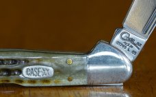 Case Mini Copperlock 61749 #818 Pocket Worn Green Bone 1998