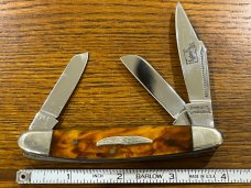 Parker Cut. Co. Brahma 3-Blade Stockman Knife w/Faux Tortoise Shell Scales Japan