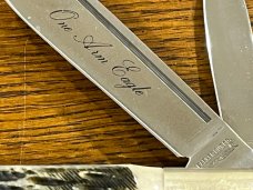 Parker Cut. Co. One Arm Eagle 2-Blade Barlow w/Jigged Bone Scales Japan 